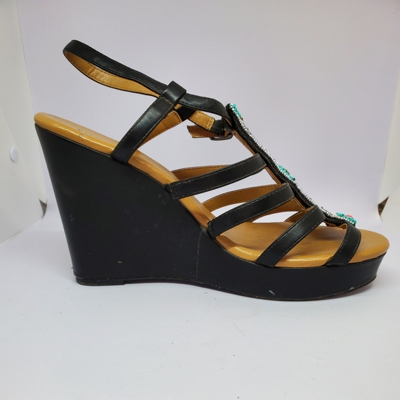Torrid Beaded Strappy Wedge Platform Sandals *FIRM* - Picture 7 of 11